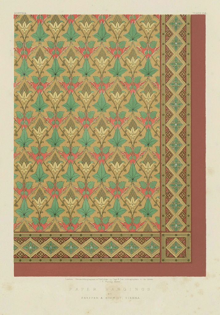 INTERNATIONAL EXHIBITION. Paper hangings - Knepper & Schmidt, Vienna 1862
